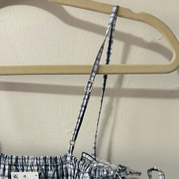 Abercrombie & Fitch Navy and White Checkered Mini Dress - Picture 6 of 9